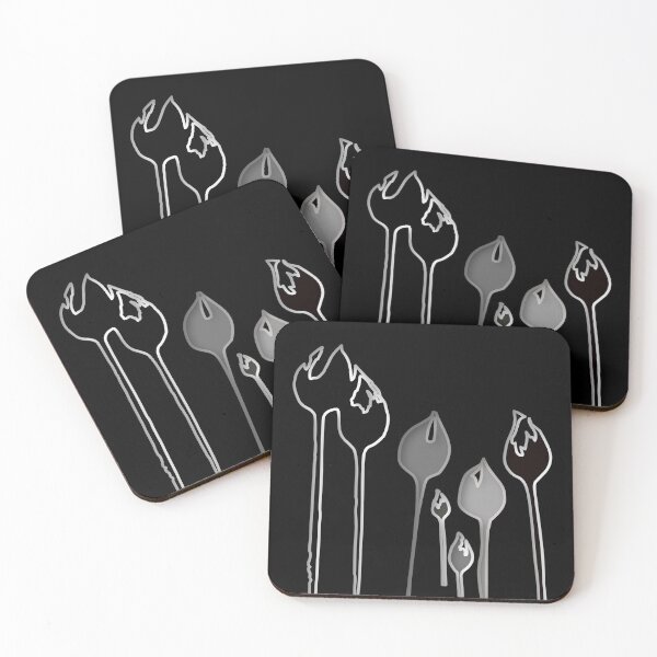 Item preview, Elegant Art Deco wild tulip flowers dancing in the wind - monochrome - black and white designed and sold by Caroline Laursen.