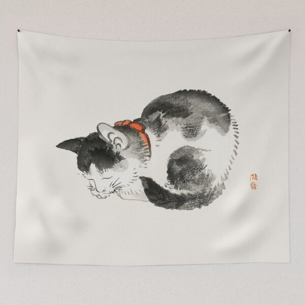 Item preview, Sleeping cat Kono Bairei sleeping tired kitty designed and sold by friendly-fox.