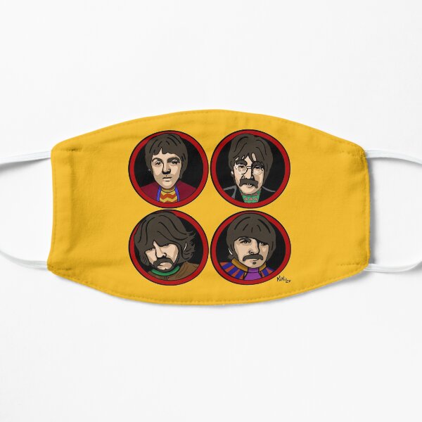 Submarine yellow & red Mascarilla plana