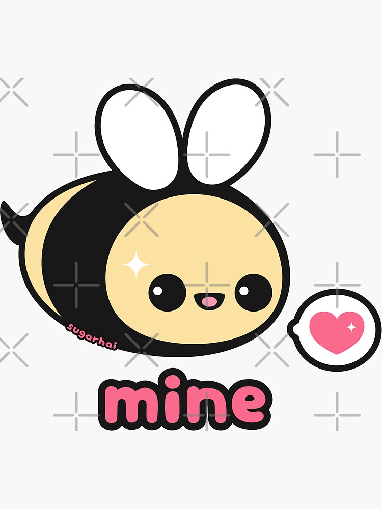 Thumbnail 3 of 3, Sticker, Bee Mine Valentine designed and sold by sugarhai.