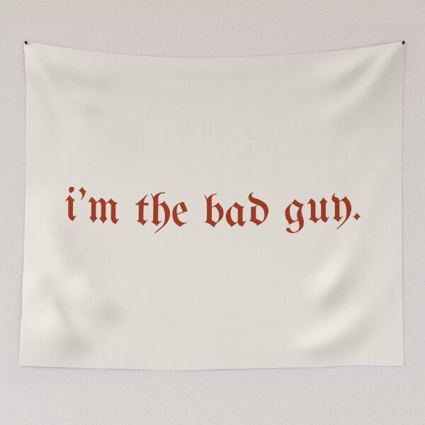 Item preview, i'm the bad guy by billie eilish (red text) designed and sold by fazeelat.