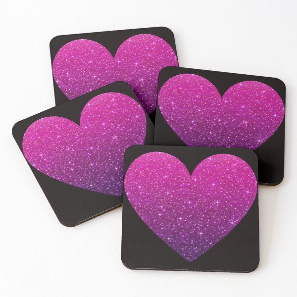 Item preview, Corazón de purpurina sintética Ombre rosa fuerte y púrpura designed and sold by Felicity-K.