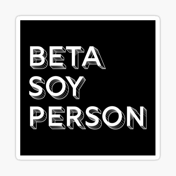 Beta Soy Person Sticker