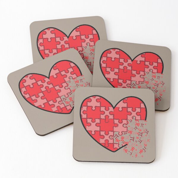 Item preview, Pi Day, puzzle Heart with Pi sign, 3,14 Pi Number Symbol Math Science designed and sold by GulQari.