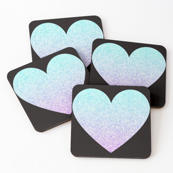 Item preview, Corazón de purpurina sintética Ombre azul claro y morado designed and sold by Felicity-K.