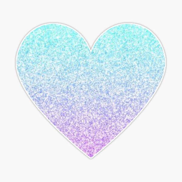 Pastel Glitter Heart Stickers