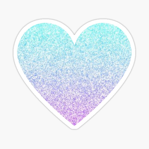 Pastel Purple Teal Ombre Faux Glitter Stars Sticker for Sale by