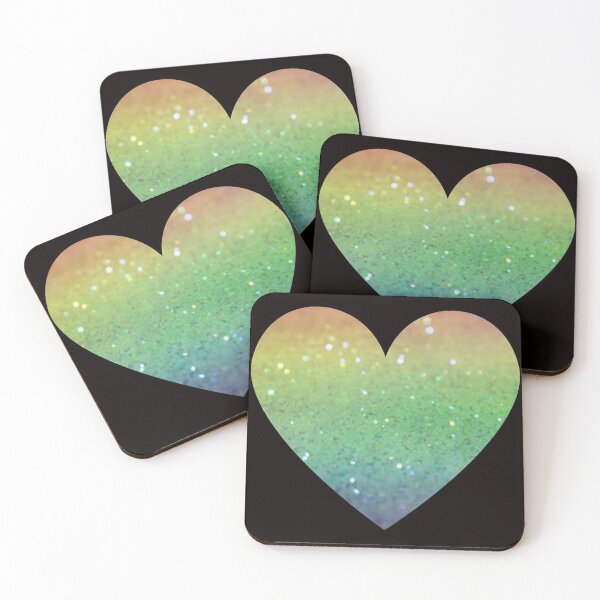 Artikelvorschau, Regenbogen-Ombre-Imitat-Glitter-Herz entworfen und verkauft von Felicity-K.