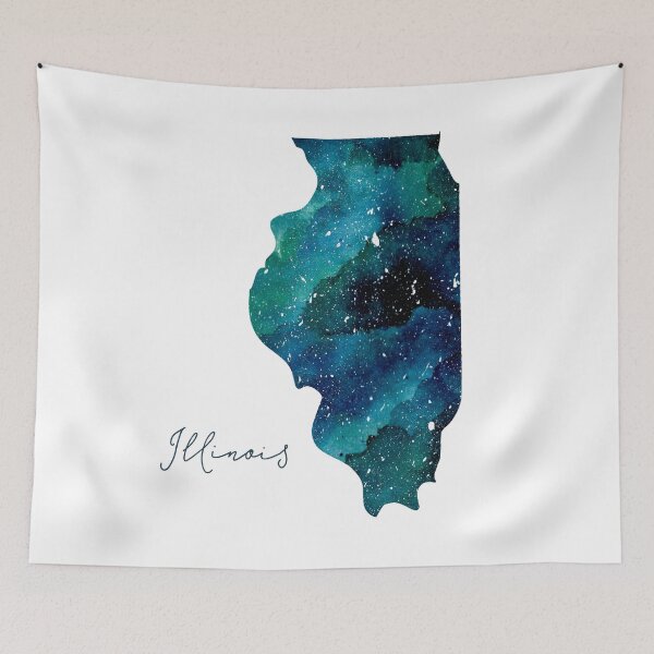 Item preview, Pintura de acuarela de la galaxia de Illinois designed and sold by KathrinLegg.