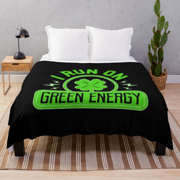 Item preview, I Run On Green Energy - Lucky St Patricks Day Shamrock Power designed and sold by bonmotto.