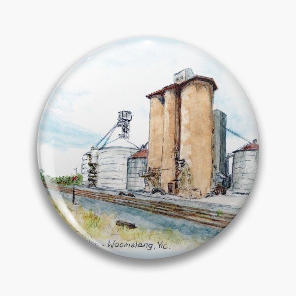 Item preview, Australian Scene - Grain silos at Woomelang, Vic, Aus. designed and sold by Anne Huth.