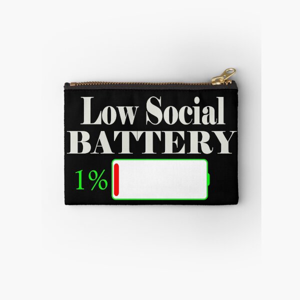 Item preview, LOW SOCIAL BATTERY (GREEN) designed and sold by Antisocial Creatives.
