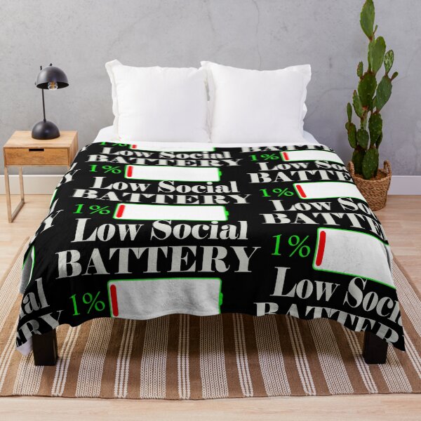 Item preview, LOW SOCIAL BATTERY (GREEN) designed and sold by Antisocial Creatives.