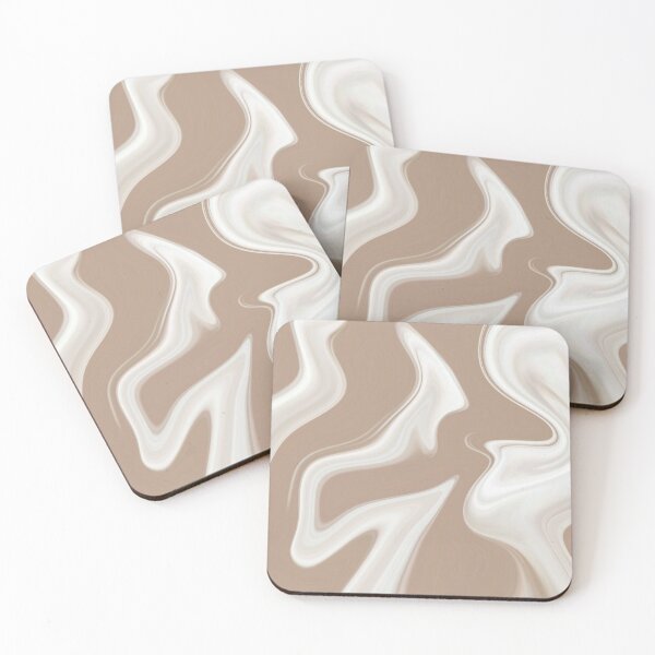 Item preview, Mocca Brown White Marble Liquid Artwork designed and sold by Repayh.
