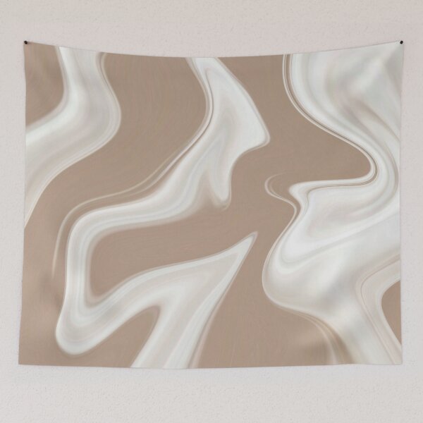 Item preview, Mocca Brown White Marble Liquid Artwork designed and sold by Repayh.