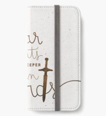 Angst schneidet tiefer als Schwerter iPhone Flip-Case/Hülle/Klebefolie