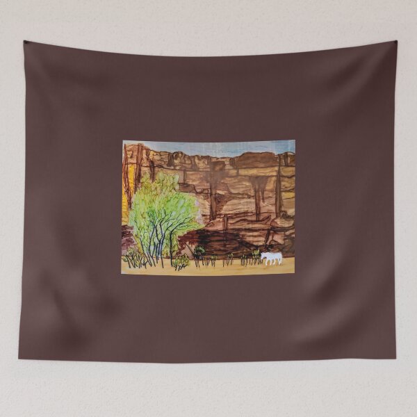 Item preview, Lone White Horse in Canyon de Chelly designed and sold by KylesArtwork.