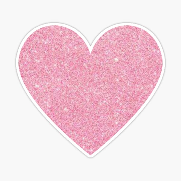 Traditional Red Faux Glitter Hearts Sticker for Sale by Felicity