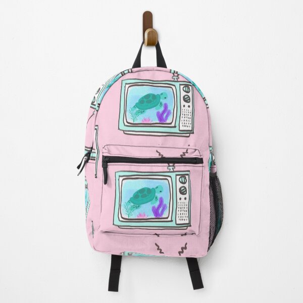 Item preview, Repurposed retro mint TV simple nursery swimming turtle with pastel colors designed and sold by citrusapple.