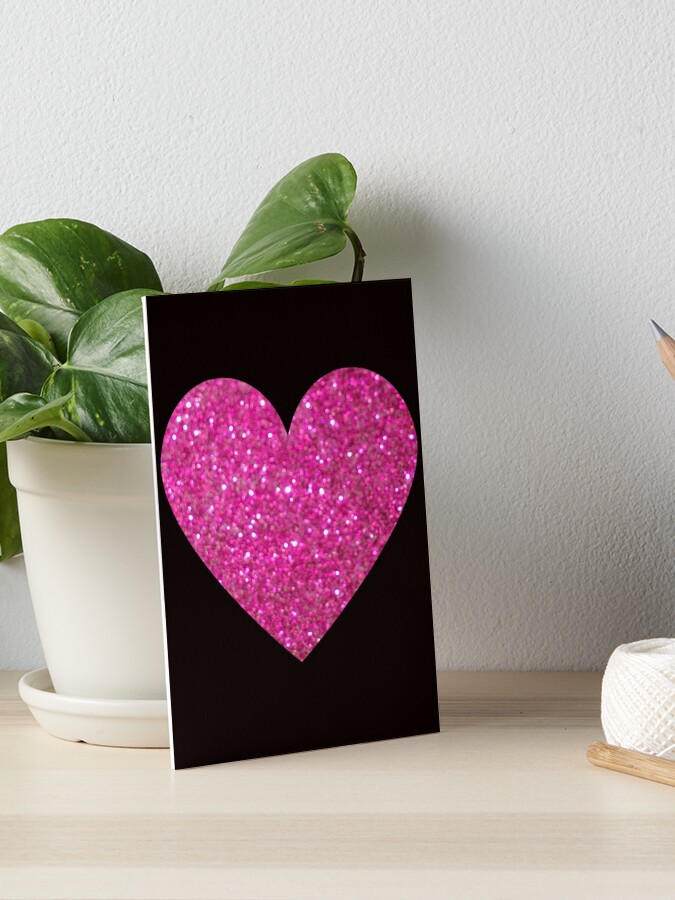 Light Pink Faux Glitter Hearts Sticker for Sale by Felicity-K