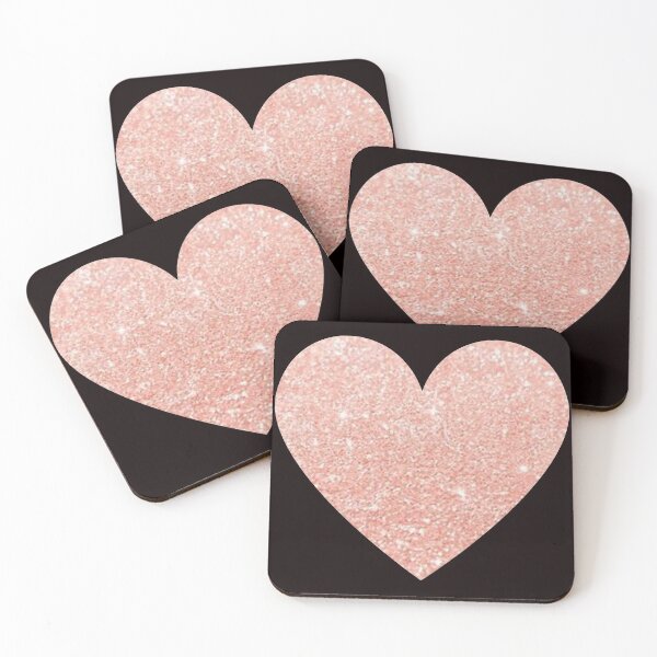 Item preview, Light Rose Gold Faux Glitter Heart designed and sold by Felicity-K.
