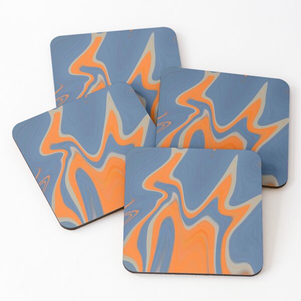 Item preview, Orange Blue Marble Liquid Artwork designed and sold by Repayh.