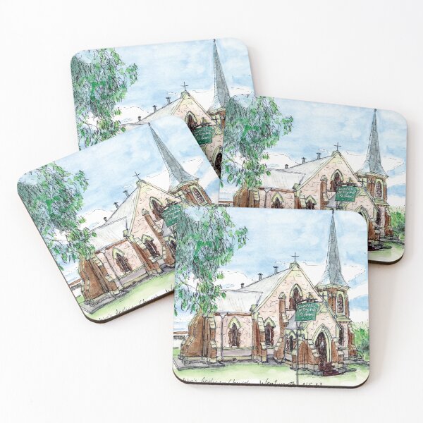 Item preview, Australian Scene - St Johns Anglican Church, Wentworth, NSW, Aus designed and sold by Anne Huth.