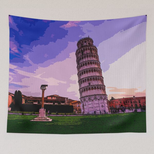 Item preview, Torre di Pisa Italia - Tower of Pisa Italy -  Comics - Digital Paint designed and sold by RazzArt.