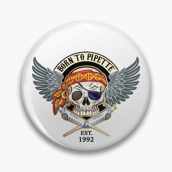 Item preview, BORN TO PIPETTE 1992 - Skull with DNA Headband and Micropipettes designed and sold by Zit-Zat-Zot.