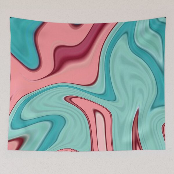 Item preview, Pink Blue Marble Liquid Artwork designed and sold by Repayh.