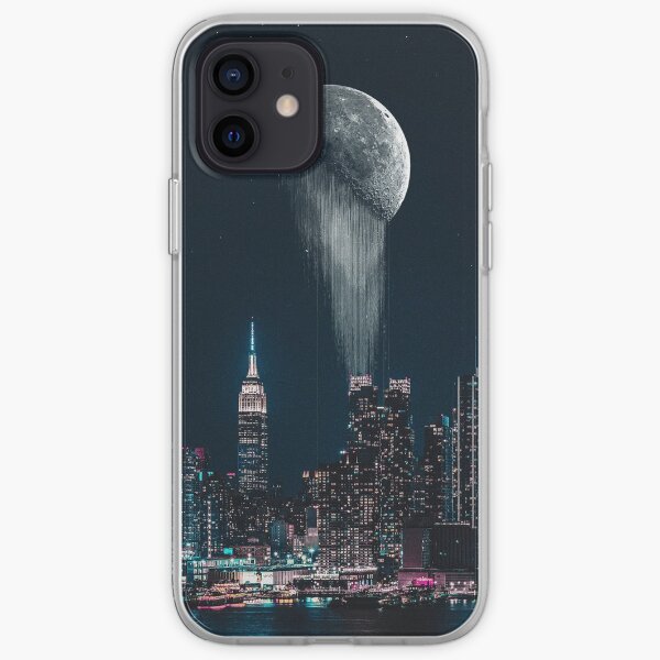 Broken Moon over Light City iPhone Soft Case