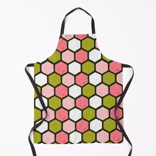 Item preview, Hexagon Honeycomb Pattern – Pink & Sage designed and sold by Cat Coquillette.