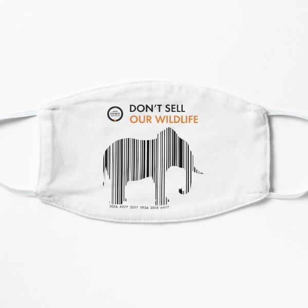 Elephant - Don't sell our wildlife Flat Mask