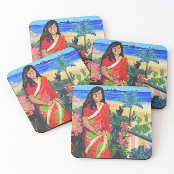 Indian Princess Coasters (Set of 4)