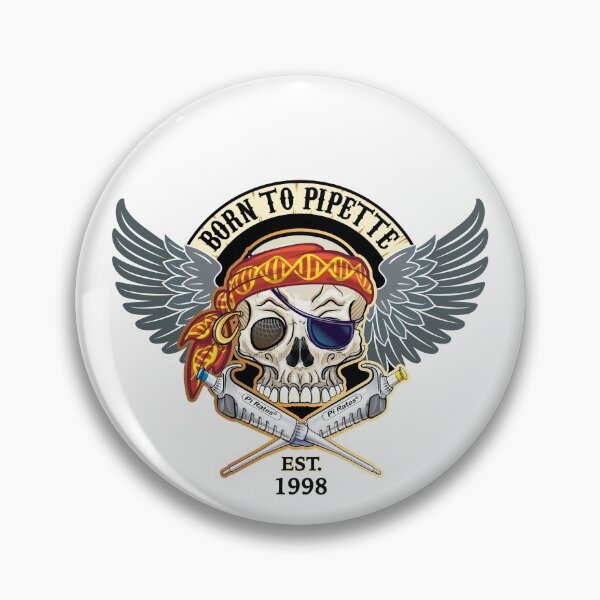 Item preview, BORN TO PIPETTE 1998 - Skull with DNA Headband and Micropipettes designed and sold by Zit-Zat-Zot.