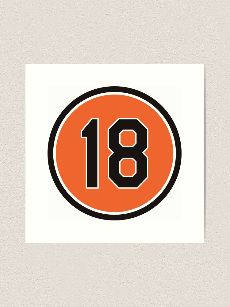 Jeff Conine #18 Jersey Number Art Print