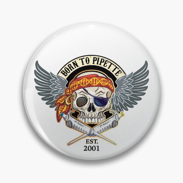 Item preview, BORN TO PIPETTE 2001 - Skull with DNA Headband and Micropipettes designed and sold by Zit-Zat-Zot.
