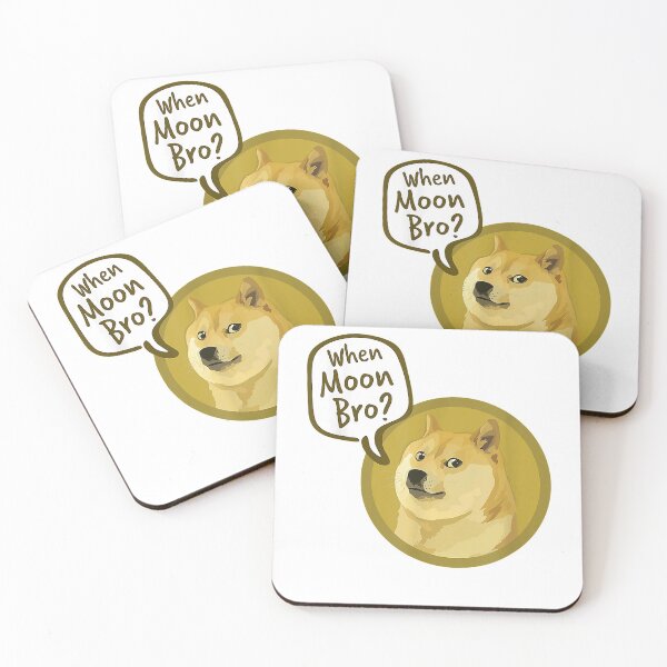 Item preview,  When Moon Bro? Dogecoin HODL To The Moon Cryptocurrency | Crypto Doge  designed and sold by Halla-Merch.