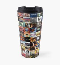 Taza de viaje Cubiertas de rock clásico - collage