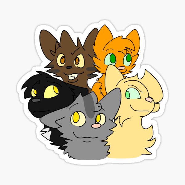 Ravenpaw, Firepaw & Greypaw (Warrior Cats) Sticker by MoonDaneka