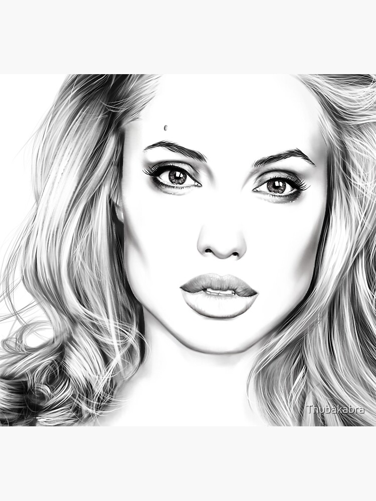 Angelina Jolie minimalist art portrait - digital painting iPhone Wallet  for Sale by Thubakabra