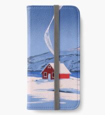 rotes Haus iPhone Flip-Case/Hülle/Skin