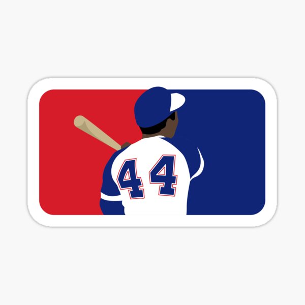 Hank Aaron 44 STICKER DECAL Atlanta Braves Jersey Autograph 