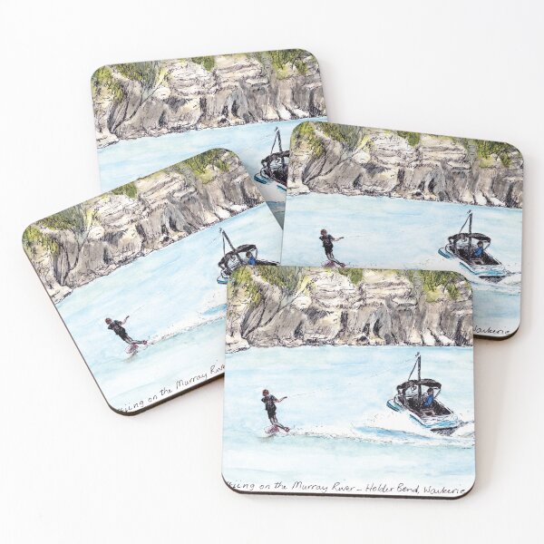 Item preview, Australian Scenes - Skiing on the Murray River, Holder Bend, Waikerie, SA, Aus. designed and sold by Anne Huth.