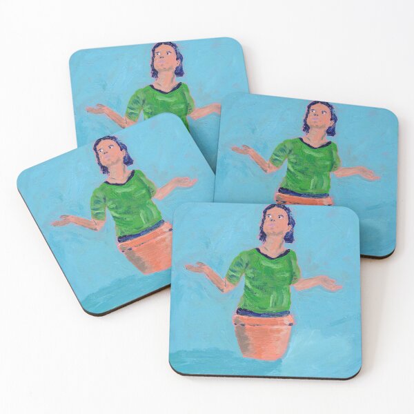 Item preview, "She Was Ready for Transplanting" Woman in a Flower Pot designed and sold by Gelarie Johnson.