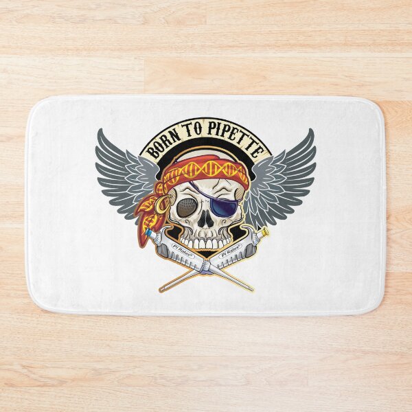 Item preview, BORN TO PIPETTE  - Skull with DNA Headband and Micropipettes PCR designed and sold by Zit-Zat-Zot.