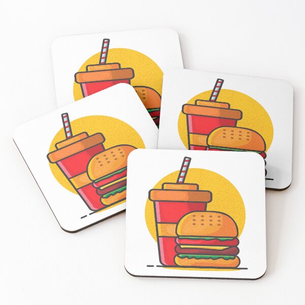 Item preview, burger with soda drink  designed and sold by werezu.