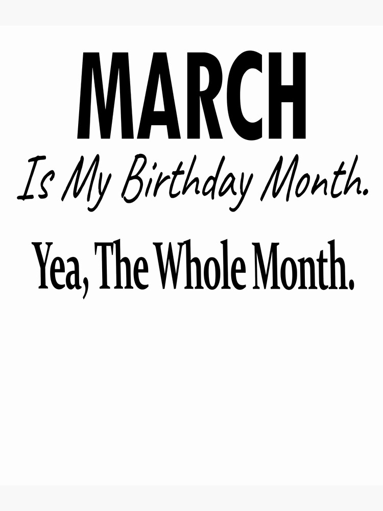 "March Birthday Month Shirt Birthday Shirt Birthday Month Shirt