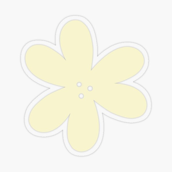 Item preview, Cute Abstract Flower - Pastel Yellow designed and sold by JuneNostalgia.