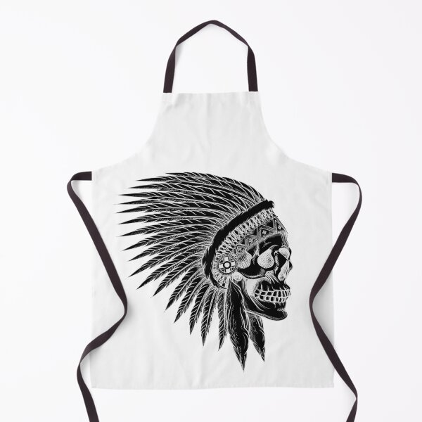 Item preview, Indian Tribal Skull With Feathers T-Shirt designed and sold by racailleur.